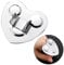 1PC Nail Art Palette Ring Stainless Steel Pallet Professional Diy Nail Art Handsfree Palette Design Paint Color Mixing Palette For Convenient Use(Smiley Face)