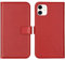 SELENCIA Bookcase Hülle kompatibel mit iPhone 11 – Era Leder Handytasche Side Flip Case – Handyhülle aus Rindsleder in Rot [3 Kartenfächer, Magnetverschluss]