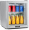 KLARSTEIN Mini Fridge for Bedrooms & Camping, 32L Table Top Fridge with Glass Door, Quiet & Adjustable Shelves