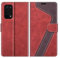 MOBESV Coque pour Oppo A54, Housse en Cuir Magnétique Fonction Stand Étui pour Oppo A54 5G / A74 5G, Élégant Rouge