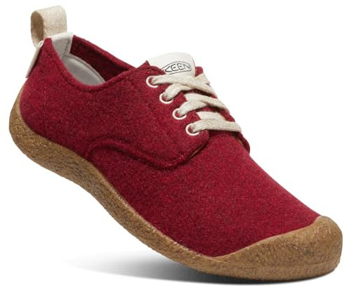 KEEN Damen Mosey Derby Sneakers, Red Felt/Birch, 39 EU