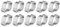 10x Ohrschellen, Zwei-Ohr-Schlauchschelle Schlauch 25-28mm Doppel-Ohr-Klemme