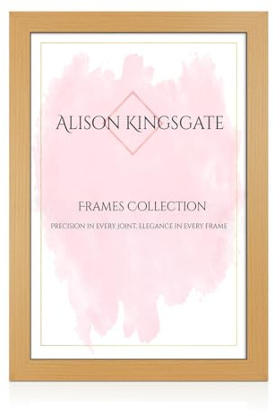Alison Kingsgate Modern Country Pine Picture Frame for Photos - A1 | Engineered Wood, Shatterproof Perspex Front, Ideal for Wall Art Display, Documents, Certificate & Home Décor