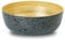 Jungle Culture® Large Bamboo Salad Bowl • Handmade Wooden Bowls • Fruit Bowl with Black Terrazzo Pattern • Decorative Bread Basket & Serving Bowl for Pasta, Snacks Crisps
