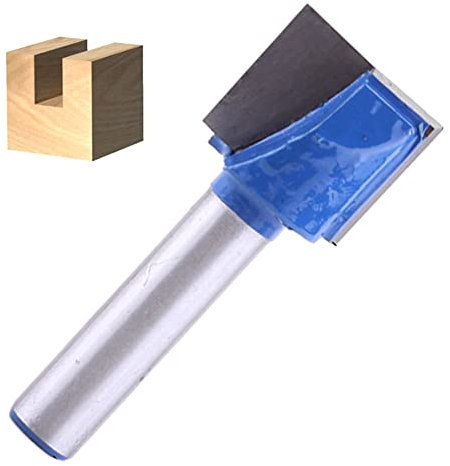 8mm Shank Bottom Cleaning Router Bit Bottom Cleaning Bit Straight Router Bit 2 Flutes Carbide Tipped Cutter for Wood Carbide Cleaning Bottom Engraving Bit