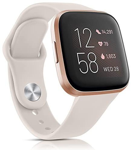 Oumida Kompatibel für Fitbit Versa 2 Armband/Fitbit Versa Armband für Damen Herren, Silikon Armbänder Classic Sport Ersatz Uhrenarmband für Fitbit Versa 2/Fitbit Versa/Versa Lite, Sternfarbe