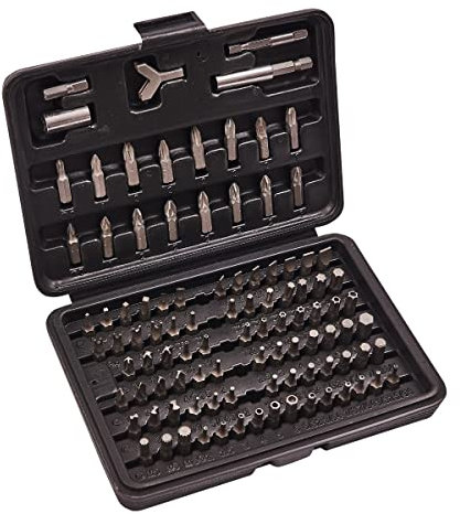 Mr. Gadget's Solutions® Juego de 100 puntas de destornillador surtidas, seguridad, potencia, hexagonal, torx, puntas