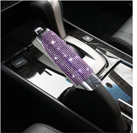CGEAMDY Cubierta Del Freno De Mano, Bling Cubierta Freno De Mano, Funda Protectora Universal Para Freno De Mano Para Coche, Cubierta Con Incrustaciones Diamantes Coche Interior Accesorios(Rosa)