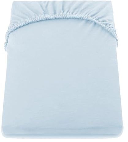 texpot Jersey Spannbettlaken 180 x 200 cm - Blau 100% Baumwolle Boxspringbett Spannbetttücher