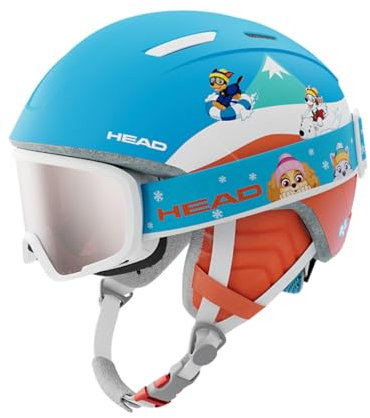 HEAD MOJO PAW Set Ski- und Snowboardhelm inkl. Brille, Paw Patrol Design, Rot/Blau