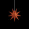 Sterntaler Dekostern | Weihnachtsstern Kunststoff | 9-Zacker Stern | mit Timer | Rot | 11,5cm | Innen | LED | Batterie