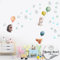 Baby Boo!® Wandtattoo Kinderzimmer, Igel, Fuchs und Kaninchen mit Luftballons, Kinderzimmer Deko, Babyzimmer Deko, Sticker Kinderzimmer, Wandaufkleber Kinderzimmer, PVC, Wanddeko (90 x 30 cm)