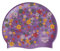 CUFFIA PISCINA ARENA SWIM CAP NUOTO MARE SILICONE FIORI FLOWER VIOLA