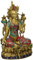 Amilav Collections Große Messing-Buddha-Statue, Tara, Buddhistva, Skulptur, buddhistische Dekoration, 30,5 cm