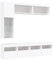 vidaXL Ensemble de Meubles TV Muraux avec Lumières LED 7 pcs, Armoires de Télévision Suspendues, Ensemble de Meubles Télé Flottants de Salon, Blanc