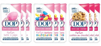 DOP - Gel douche Cookie, Bonbons Multicolors, Barbe à Papa - lot de 9 x 290ml