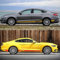 Karosserie Kofferraum Dekoration Aufkleber Taille Linien Aufkleber Tür Seitendekor Aufkleber für Ford Focus 2 3 1 MK2 MK3,C-Yellow