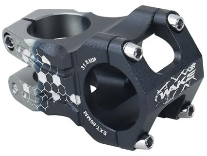 FOMTOR 31,8 Vorbau 50mm, MTB Vorbau Mountainbike Vorbau Lenker Kurzer Vorbau, für die meisten Rennrad Vorbau, MTB Vorbau, BMX Vorbau, Fahrrad Vorbau (Schwarz Titan)