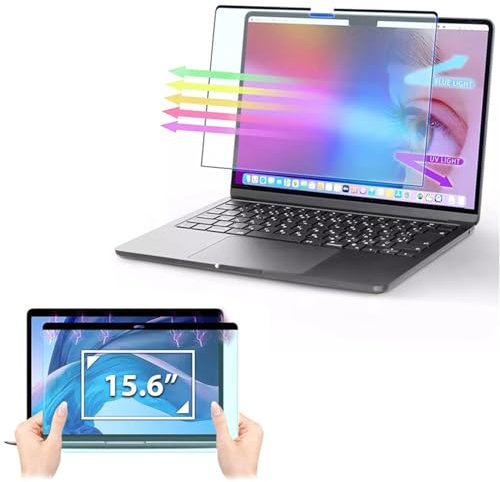 AJPARTS UK Magnetic 15.6 Inch Anti Blue Light Screen filter Protector, Reduce Eye Strain Matte Anti Glare Computer Screen Cover, Blue Light Blocking Screen Protector for 15.6 inch with 16:9 Laptop