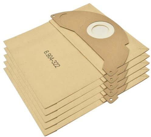 DLAIMI 10 PCS Vacuum Cleaner bags For Karcher 6.904-322.0,Filter Bags Compatible with Karcher WD2,MV2,WD 2.200 WD2250 A2004 A2054 A2099 Series Hoover Bags