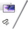 PCTC Stylet de remplacement pour Samsung Galaxy Tab S7 FE SM-T730, SM-T733, SM-T736B + embouts de rechange, argent mystique