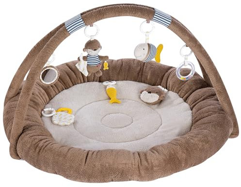 Fehn 3-D-Activity-Nest Otter – Besonders weicher Spielbogen mit 7 abnehmbaren Spielzeugen für optimalen Komfort bei Babys Spiel & Spaß, für Babys und Kleinkinder ab 0+ Monaten