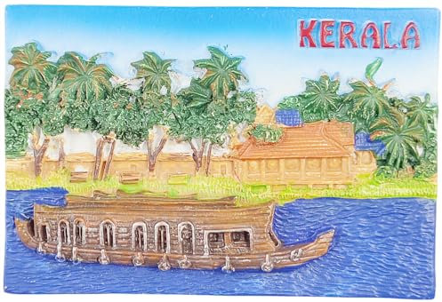 Kerala India Kühlschrankmagnet, Tourismus, Souvenir, Kühlschrankdekoration, magnetisch, 3D-Aufkleber, Basteln