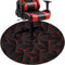 Gaming Bürostuhl Stuhlmatten, Schutzmatte für Laminat, Rund 100 cm Bodenschutzmatte Gaming Teppich Stuhlunterlage, Schreibtischstuhl Unterlage, Stuhlmatte für Home Office, Schreibtischunterlage