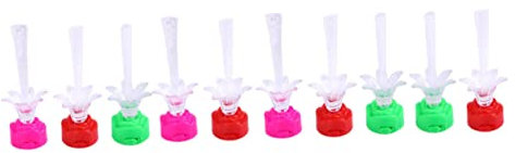 GAROZATION 10st Glasfaser-pflaumenblütenlicht Batterie-led-leuchten Tauchbare Led-teelichter Glasfaserlicht Lampen Für Schlafzimmer Lampe Wohnzimmer Faserlampe Sonne Wiederaufladbar Abs