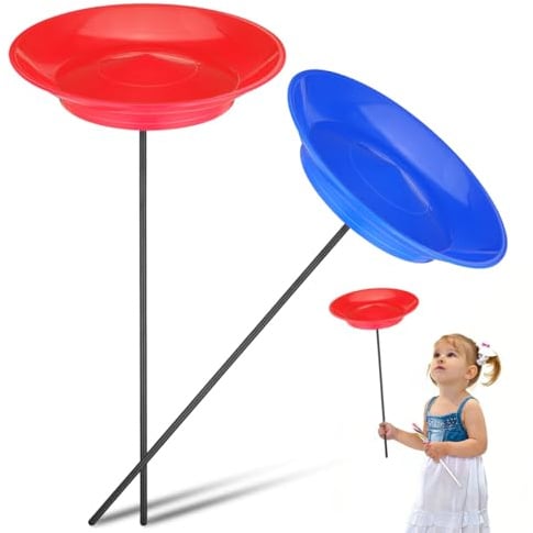 UPKOCH Set da giocoliere multifunzione con piatti colorati e bastoncini per giovani ragazze e facile da imparare per spettacoli circensi ed eventi giocolieri durevoli e accattivanti