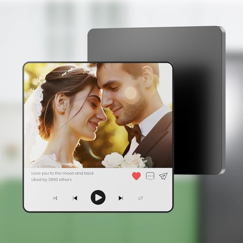 Coiisovd Spotify Musikgeschenk für Ihn & Sie - Kühlschrankmagnet mit Musik，Personalisierte Geschenk für Frauen Paare Freundin Partner Couple Männer，Fotogeschenke für Jahrestag Geburtstag (Stil E)