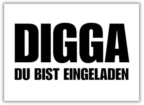 celebr8te 12x lässige Geburtstagseinladungen - DIGGA Einladungskarten für Kindergeburtstag Jungen - Teenager Party Einladungskarten inkl. Messenger Bild & Urlaubsgutschein