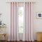 PONY DANCE Vorhang Leinen Kinderzimmer Gardinen Ösenschal 2er Set H 245 x B 140 cm Leinenoptik Gardinen Halbtransparent Leinenvorhänge für Wohnzimmer Semi-Sheer Curtains, Altrosa
