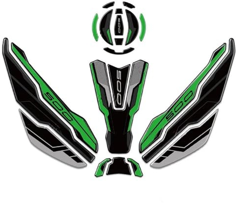 HZBHD Protector para el Tanque Adhesivo Depósito Combustible Motocicleta, Protector Almohadilla De Depósito para K&awasaki para Ninja 500 Z 500 Z500 2024, Adhesivos Adhesivos(Verde,X1)