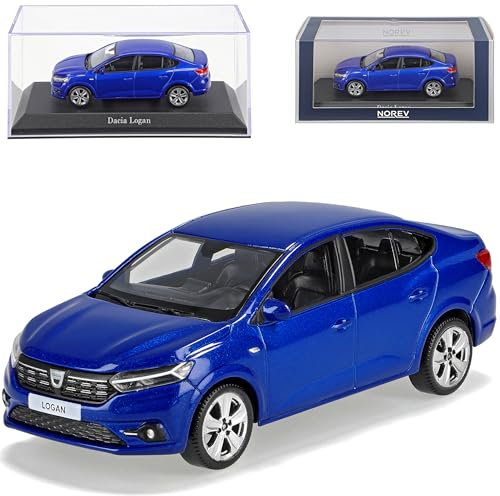 Dacia Logan Limousine Iron Blau 3. Generation Ab 2021 1/43 Norev Modell Auto mit individiuellem Wunschkennzeichen