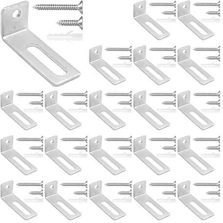 PDETVEO 20-teiliges Whiteboard-Montagezubehör-Set, L-förmige Hängehalterungen mit Schrauben und Erweiterungsrohren, Wandinstallations-Set für Büro, Klassenzimmer, Zuhause