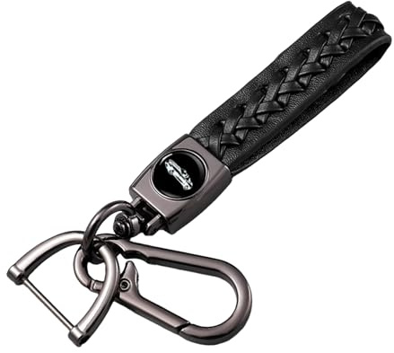 RELONGGI Schlüsselanhänger aus Echtleder für Auto - Leder Schlüsselband für Herren und Damen mit Metallkarabiner