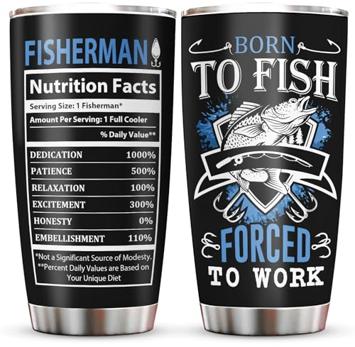 Fishing Gifts for Men, Unique Fishing Gift for Dad/Grandpa/Boys, Gift for Fisherman, Dad/Papa Fisherman Present, Birthday Present for Mens Who Love to Fish Tumbler 20oz