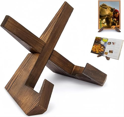 QHFlashbuy Caballetes de Exhibición,Soporte Platos Decorativos de Madera,Soporte Platos Mesa Caballete Expositor,Multifuncional Soportes de Exhibición para Libro,Fotos,Platos,Receta,Tablets