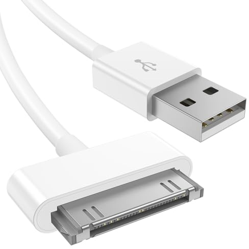 Vancle 30 Pin Charger Cable Compatible with iPhone 4/4s, iPad 1st/2nd/3rd Gen, iPod Touch/Nano Classic, USB Sync & Charging Cord