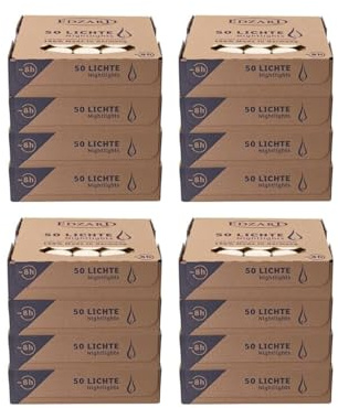 EDZARD 800 Teelichter (Ø 38 mm), Paraffin | 8 Stunden Brenndauer, weiß, ohne Duft, für Cornelius Dauerkerzen, Teelichtkerzen, Nightlights, Stövchen, Laterne, Windlicht