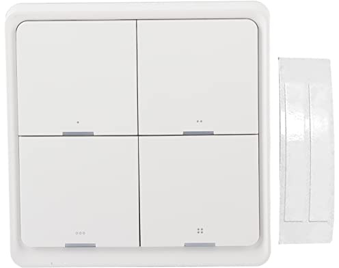 Drahtloser ZigBee Szenenschalter mit 4 Tasten – Intelligenter FunkWandschalter mit AppSteuerung für Smart Home Systeme