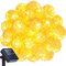 KINGCOO Solar Lichterkette Außen, Wasserdicht 30LEDs Rattan Solarbetrieben Lichterkette Weihnachten Dekoration für Party Haus Hochzeit Weihnachten Feier Festakt (Warm weiß)