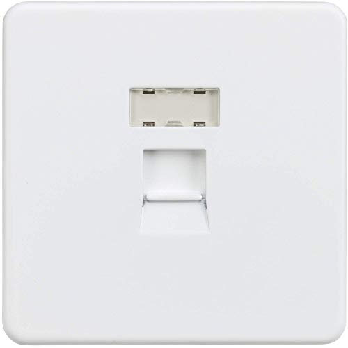 Knightsbridge SFRJ45MW Screwless Screw Less RJ45 Network Outlet, Matt White