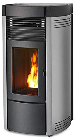 Stufa a pellet MCZ MUSA HYDROMATIC da 16 kW, braciere autopulente, nero