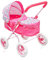 KOOKAMUNGA KIDS Poussette Landau pour Poupée | 2 en 1 avec Couffin pour Poupee | Réaliste, Réglable et Pliable (Licorne Rose)