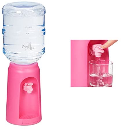 Relaxdays, Distributeur d’Eau avec réservoir et Robinet, Fontaine de Bureau, 4,5 l Plastique, H x D: 47,5 x 17 cm, Rose