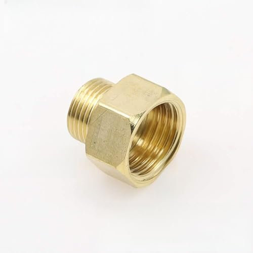 No logo 1pc Copper M/F 1/8,1/4,3/8,1/2 3/4 BSP Male to Female Threaded Brass Coupler Adapter Brass Pipe Fitting (Size : 03 M x 04 F)
