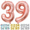 Ponmoo Foil Balloon Number 39/93 Rosegold, Giant Numbers 0 1 2 3 4 5 6 7 8 9 10-19 20-29 30-39 40-49 50-60-70-80-90-100, Large Balloons for Wedding Anniversary Birthday Party Decoration