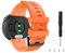 MoKo Correa de Reloj Deportiva Compatible con Garmin Forerunner 45/Forerunner 45S/Swim 2, Pulsera de Reloj Elegante y Ajustable, Banda Inteligente 4.92-7.48(125mm-190mm) de Repusto, Negro